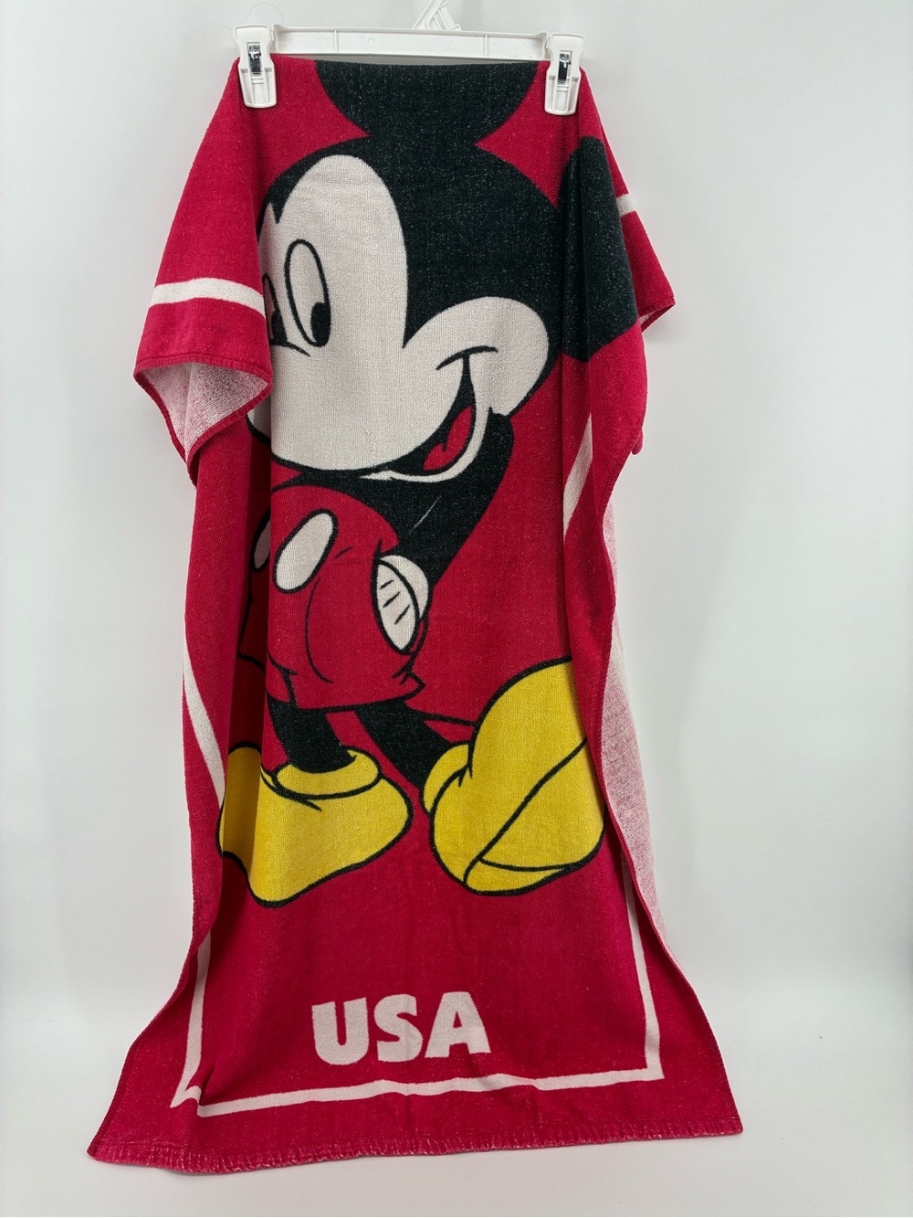 Mickey Mouse USA Vintage Jerry Leigh 100% Cotton Beach Body Towel Disney
